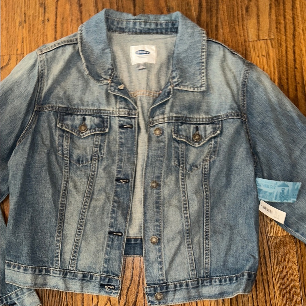 Denim Jacket with Button Closure